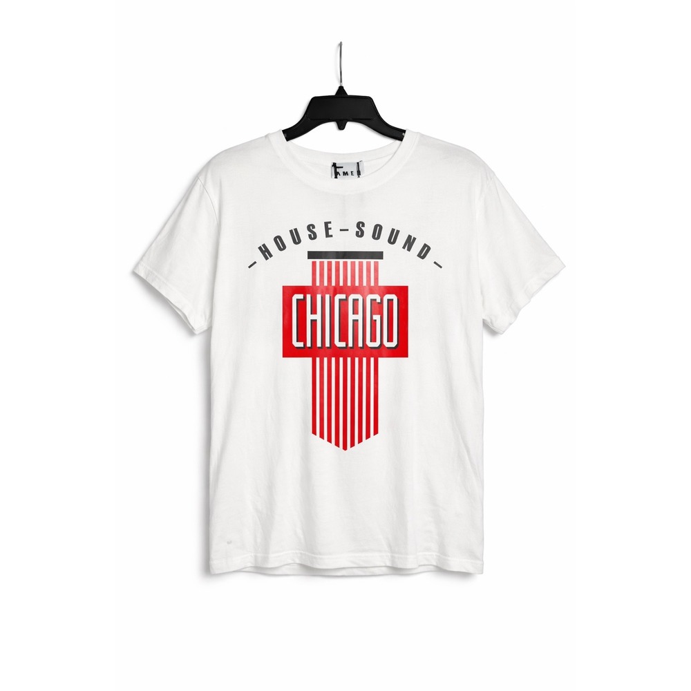 Amen House Sound Chicago Graphic T-Shirt Mens White Made‎ in Italy Size M NEW
